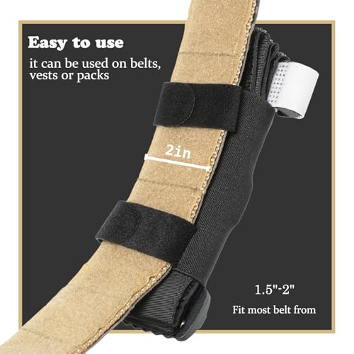 2 Pack Tactical Tourniquet Holder - Elastic Duty Belt Sleeve