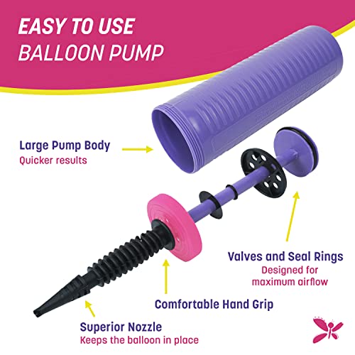 Handheld Balloon Pump - 2-Way Dual Action Inflator, 2 Pack