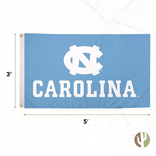 3x5 Ft Double-Sided UNC Tar Heels College Flag - Outdoor Polyester Banner
