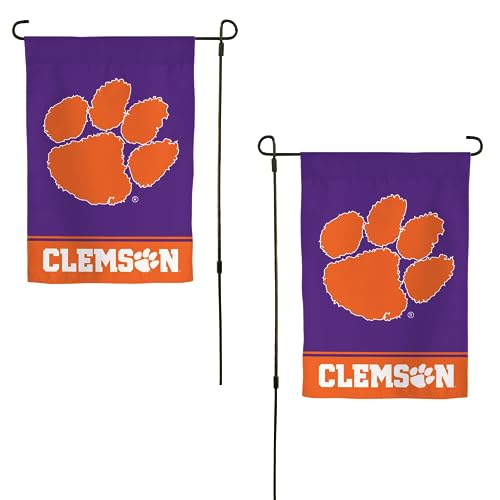 Clemson University Garden Flag - 12x18 in Double-Sided Design A