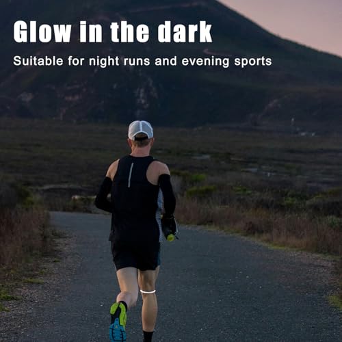 Patellar Tendon Support Strap Knee Band - Fluorescent White, 2pcs
