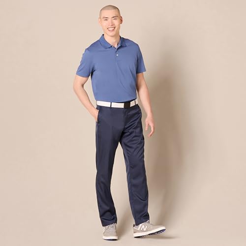 Men's Slim-Fit Quick-Dry Golf Polo Shirt - Recycled Polyester, Blue, Medium