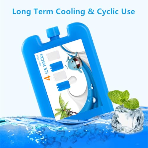Reusable Ice Packs - 200ml Water Filled Cool Packs, 4 Pack