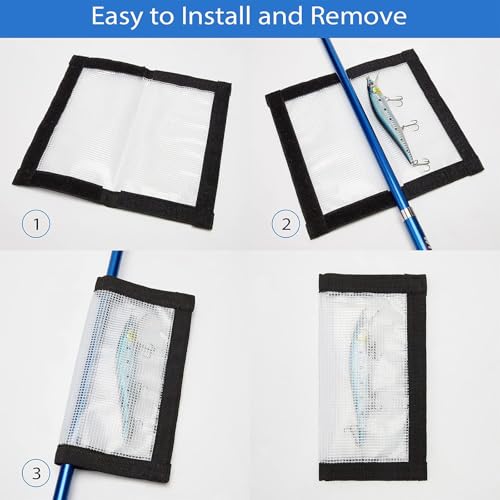 Fishing Lure Wraps - Durable Clear PVC Lure Protector, 2 Pack Large 7.8"x 4.3"