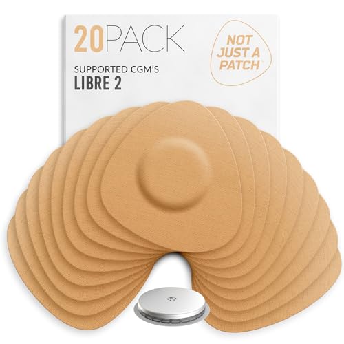 Not Just a Patch Original 20 Pack Freestyle Libre 2 Sensor Covers - Beige, Water-Resistant, Skin-Friendly