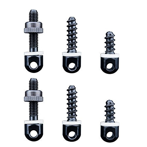 Sling Swivel Stud Set for Rifles - 6-Piece Mounting Kit with Wood Screws