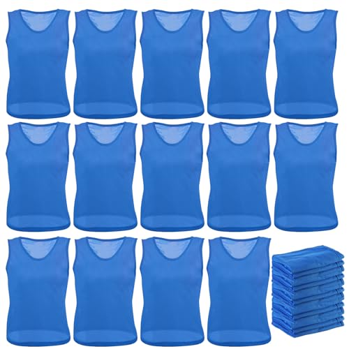 Newcotte 24 Pcs Soccer Pinnies Jersey Adult L Blue