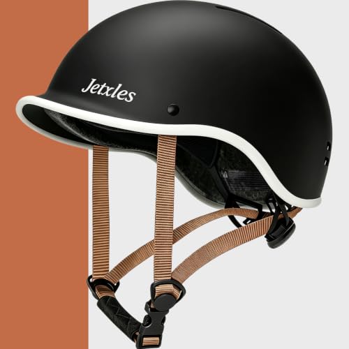 Jetxles Carbon Black Adult Ebike Helmet L 57-61cm Retro Visor Commuter Gear