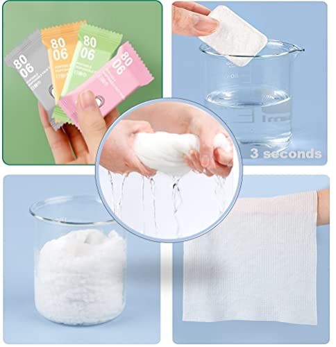 Compressed Cotton Towels - Portable Washcloths for Travel & Camping