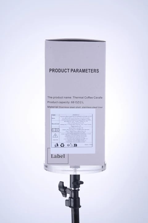 PARACITY 68oz Thermal Coffee Carafe Stainless Steel, Coffee Carafes for Keeping Hot, Double Walled Vacuum Insulated Coffee Urn for Coffee & Tea, Home & Office(Black)