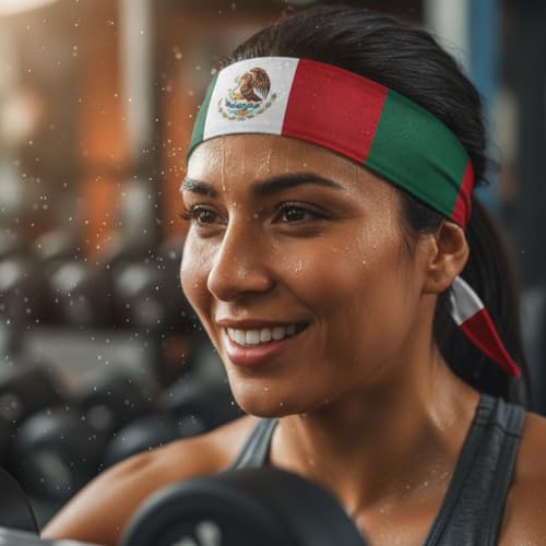Soccer Fan Headband - Mexico National Flag Tie Head Tie
