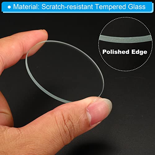 Flashlight Glass Lens - 1.97x0.08 Inch, 2 Pcs Polished Edge