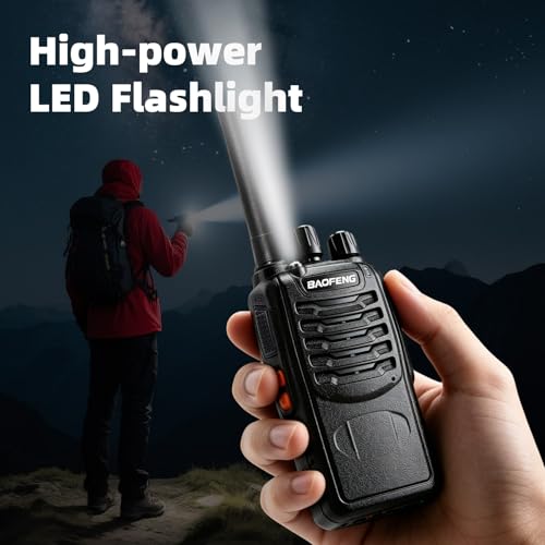 Baofeng 2-Pack Long-Range Rechargeable Walkie Talkies, 16 Channels, VOX, Includes Battery & Charger