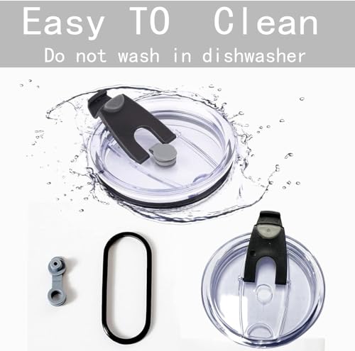 20 oz Tumbler Lid Replacement - 2 Pack Black Silicone Covers