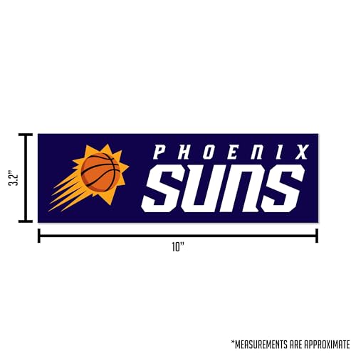 Phoenix Suns 4x10 Team Spirit Magnet - Durable Vinyl Sports Decal