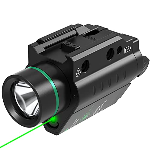 Feyachi Red/Green Laser Flashlight Combo 500 Lumen Tactical Light with Picatinny Rail Mount
