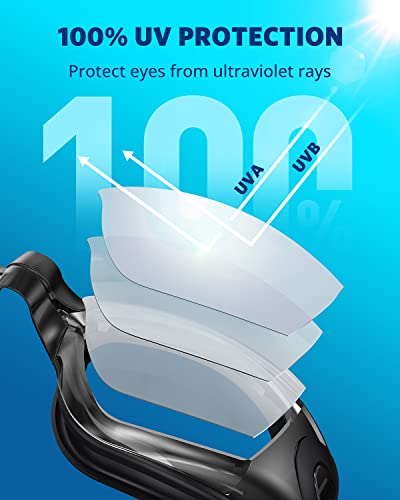 Aegend Adult & Youth Waterproof Swim Goggles - No Leaking Full Protection