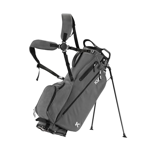 Lightweight Golf Stand Bag with 7 Full-Length Dividers, 5 Pockets - Charcoal