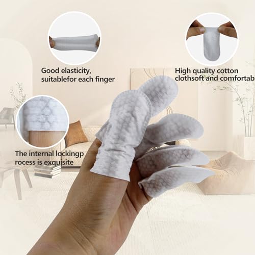 100 PCS Cotton Finger Cots - Breathable Protection for Fingers