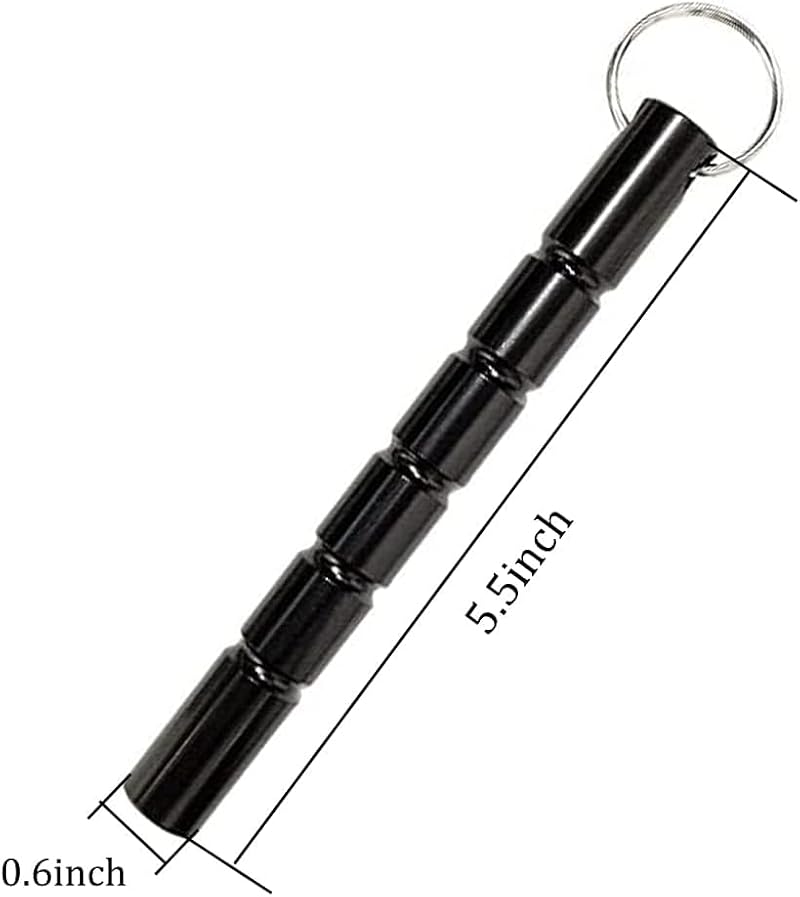 Aluminum Self-Defense Keychain - 5.5-Inch Kubaton - Black