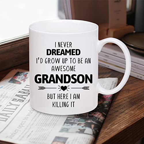 Funny Coffee Mug Gift for Grandson - Awesome Grandson 11oz