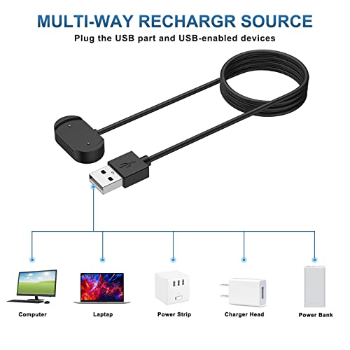 Amazfit GTR 4 & GTS 4 Charging Cable - 3.3 FT USB Replacement
