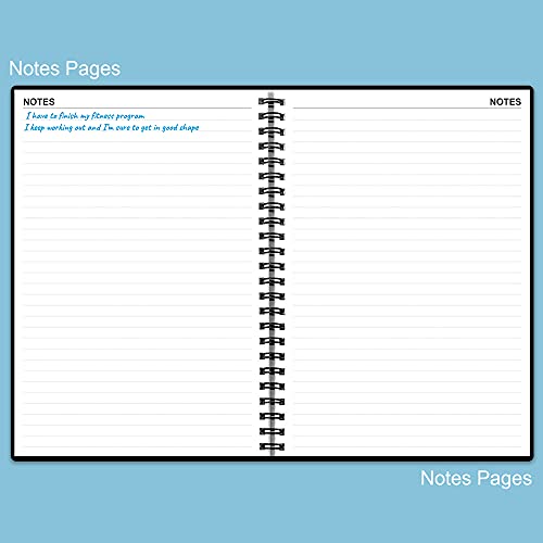 A5 Fitness Planner - Workout Log Book for Weight Loss & Gym - Black