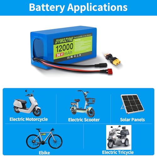 36V 12Ah Lithium Ebike Battery with 20A BMS - Y-36V12AH (120-1000W)