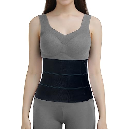 CANMIUS Black M Post-Surgery Abdominal Binder Belly Support 30-45"