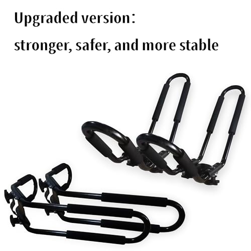 Universal Kayak J-Bar Roof Rack with Tie Down Straps - 4 Pcs