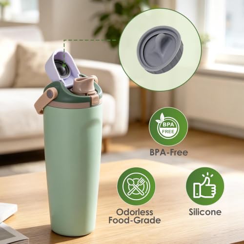 Silicone Replacement Stoppers for Owala FreeSip Bottles - Grey, 4PCS