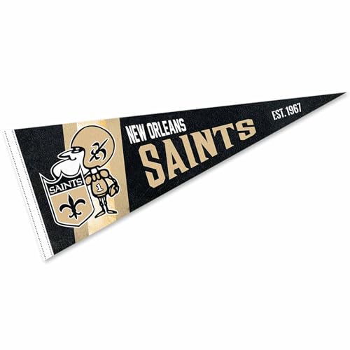 New Orleans Saints Vintage Pennant Flag - 12x30 in Felt