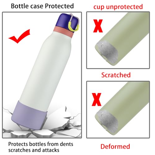 Silicone Boot Sleeve for Owala FreeSip Twist Water Bottle - Purple