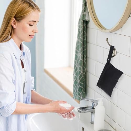 Travel Soap Bar Bags with Foaming Nets - 2 Pack, Black & Grey