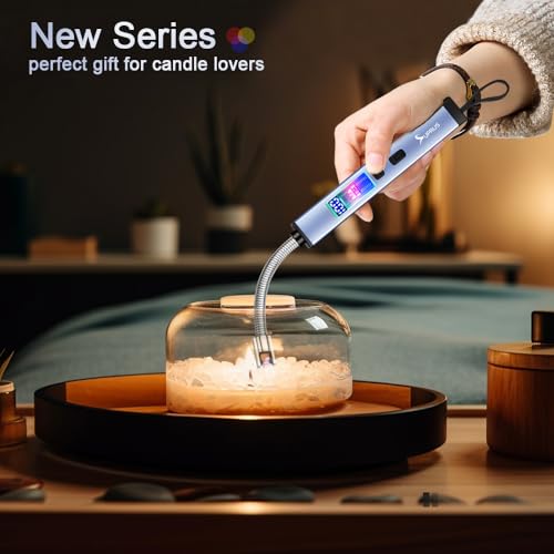 Electric Candle Lighter with 360° Flexible Neck - Blue