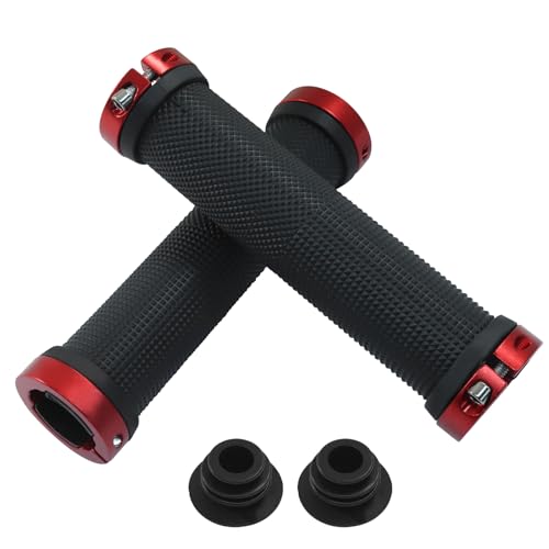 Yellow Mountain Handlebar Grips - 2 Pcs Rubber Non-Slip Red