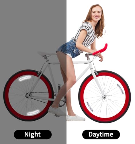 4PCS Bike Wheel Reflectors - Night Safety for Road & Mountain Bicycles