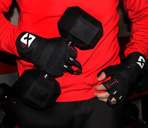 Weightlifting Gloves with Wrist Support - Genuine Leather, Gel Padding