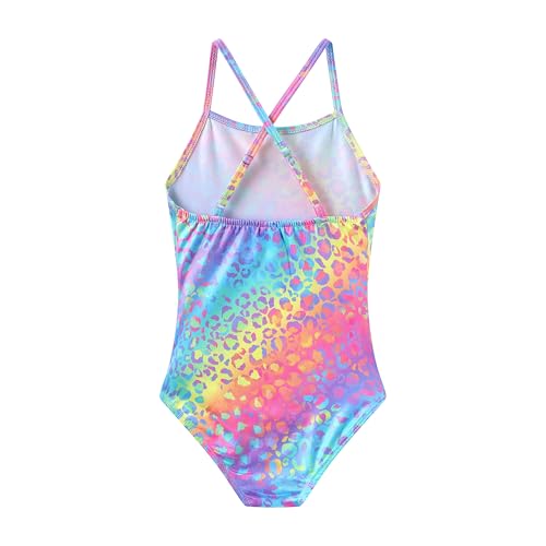 iLover Girls Sparkle Mermaid Purple One-Piece Swimsuit 5-6 Years with Adjustable Straps