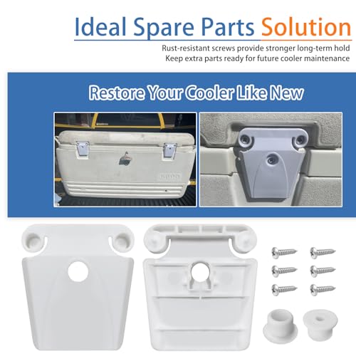 Cooler Latch Replacement for Igloo 50-165 Qt Coolers - White, 2 Pack