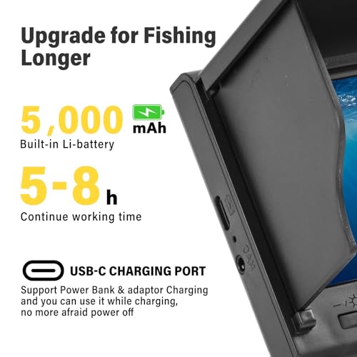 LATROVALE Blue 4.3 Inch Underwater Fishing Camera Fish Finder Night Vision Waterproof
