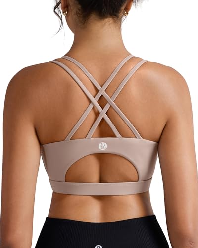 RUNNING GIRL Nude Medium Padded Sports Bra for Women High Impact Workout & Yoga