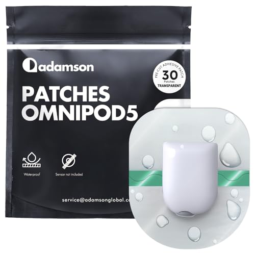 Omnipod 5 Overpatches - 30 Waterproof Adhesive Patches, Skin-Friendly