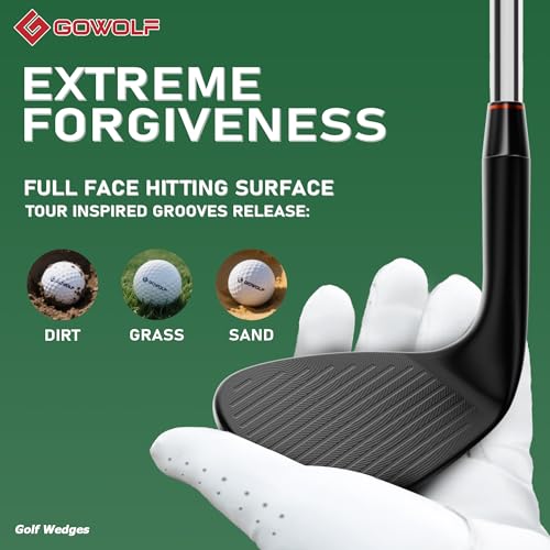 Premium Forged Full Face Golf Wedge - 69 Degree Black