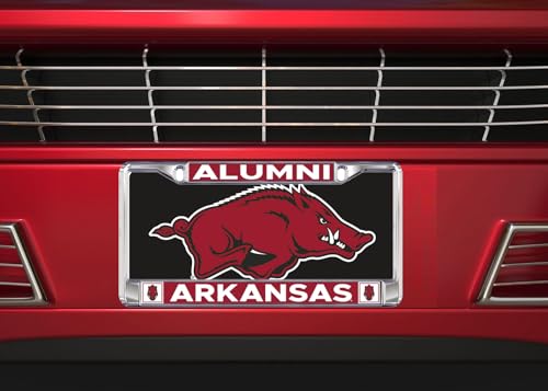 College License Plate Tag - Arkansas - Black Car Accessory