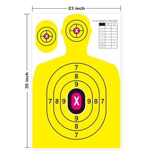 23"x35" Heavy Duty Shooting Targets - 12PC Multicolor Set