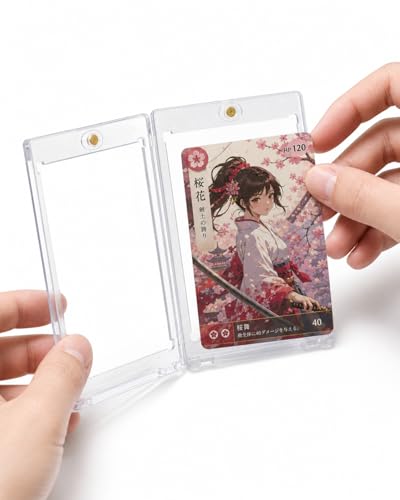 Magnetic Trading Card Holder - 55pt UV Protection Case for Thick Cards