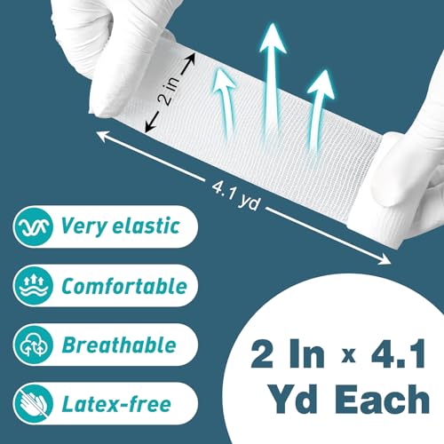 20 Pack Premium Gauze Rolls Bandages - 2 in x 4.1 Yards