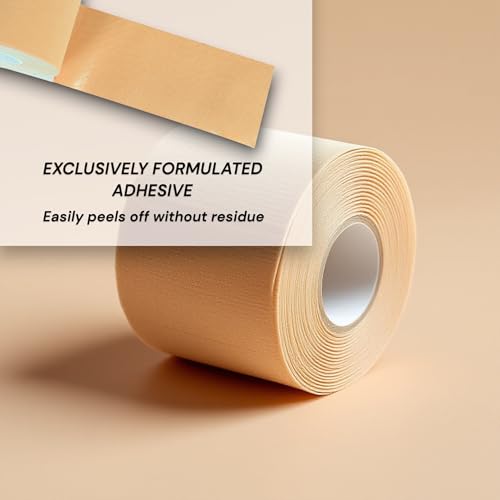 Kinesiology Tape Roll - 2 Rolls 16ft Waterproof KT Tape - Beige