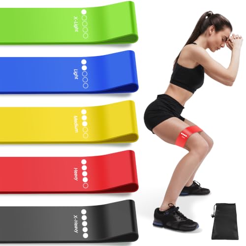 Resistance Bands Set with 5 Levels for Strength Training & Yoga